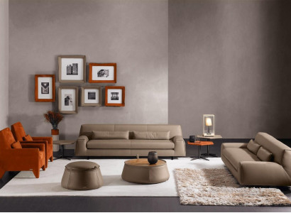 Sofa set couch upholstery leather sofa Prianera Italian furniture sofa